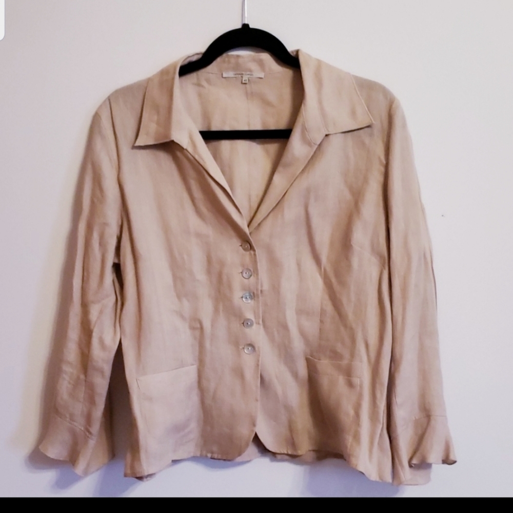 Gerald Darel Taupe Linen Jacket...46